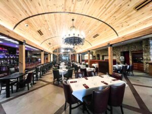 Chandelier in restaurant installed by an electrician in Delray Beach, FL