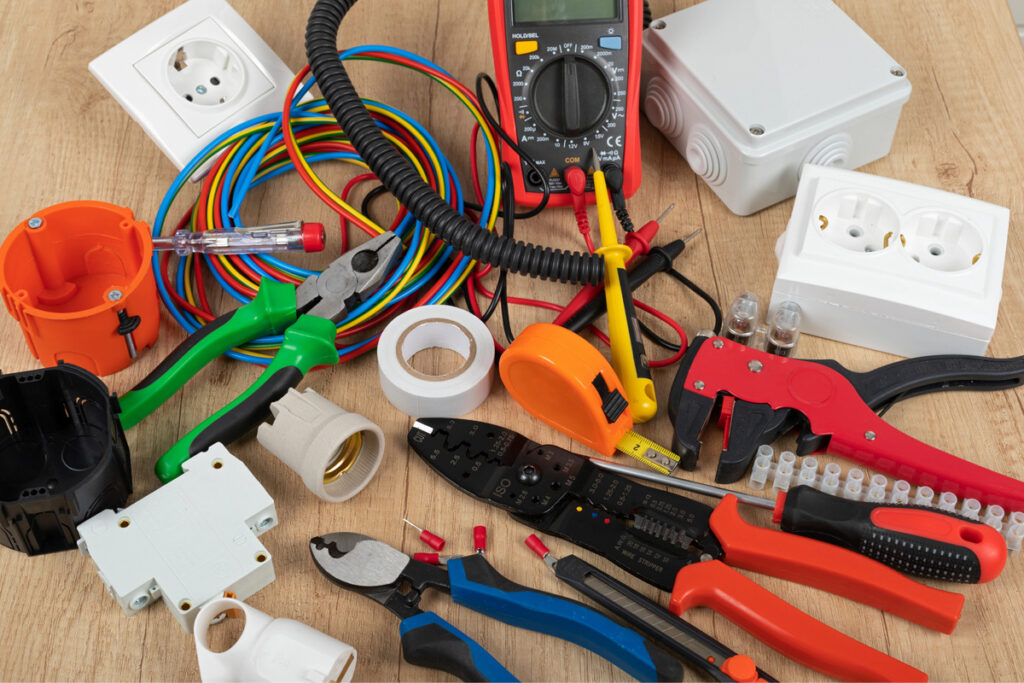 various tools and equipment used during Electrical Service & Electrical Repair in Wellington, FL